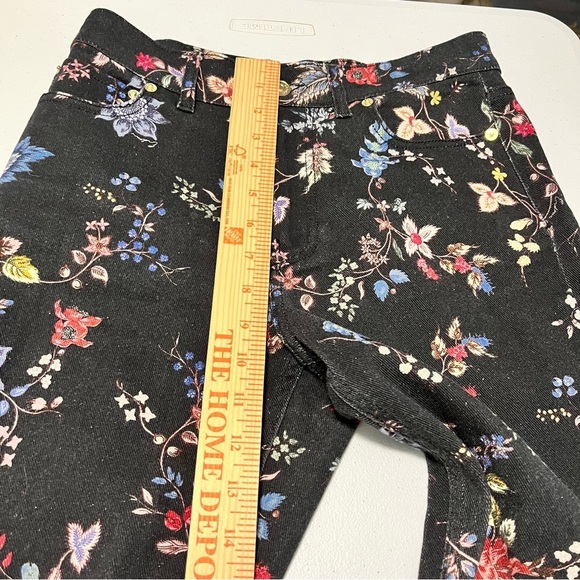 Erdem Black Floral Millicent Skinny Jeans Zipper Fly US 4 B - Picture 11 of 12